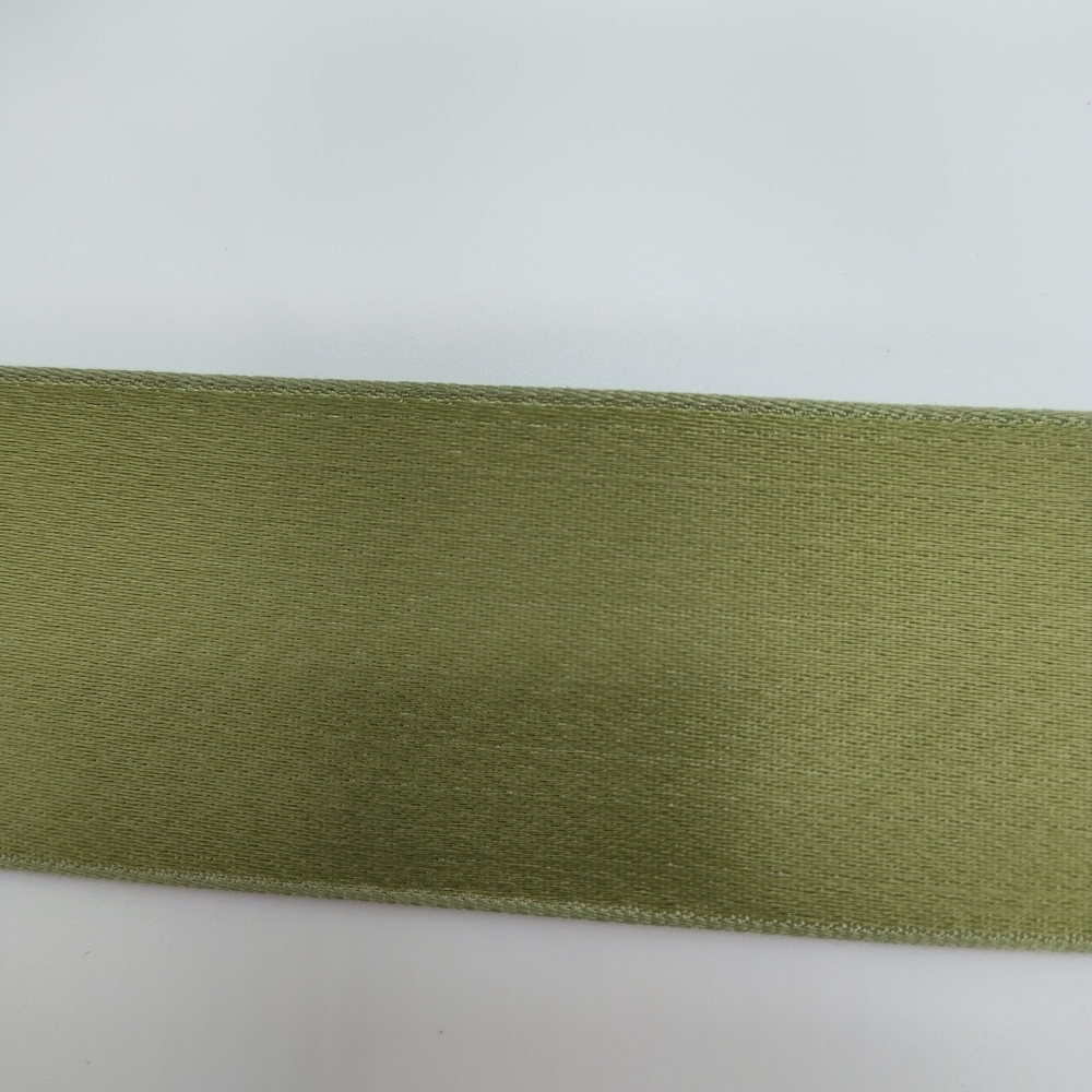 Vintage German Velvet Ribbon Reseda Green 1.5” Satin Back Two (2) Yards - Picture 5 of 5
